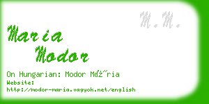 maria modor business card